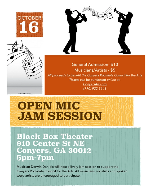 Open Mic Jam Session Flyer