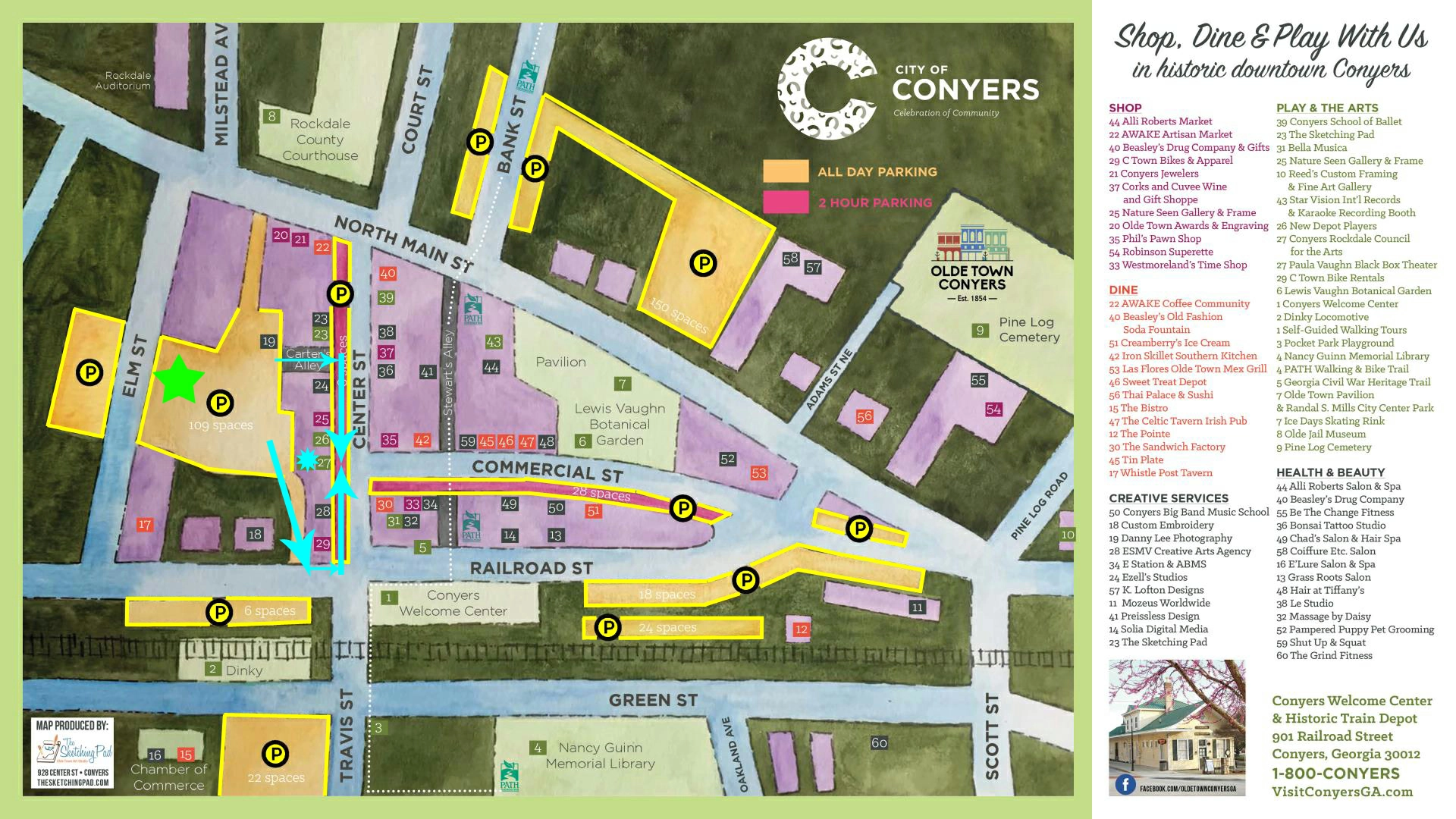 Olde Town Conyers Map