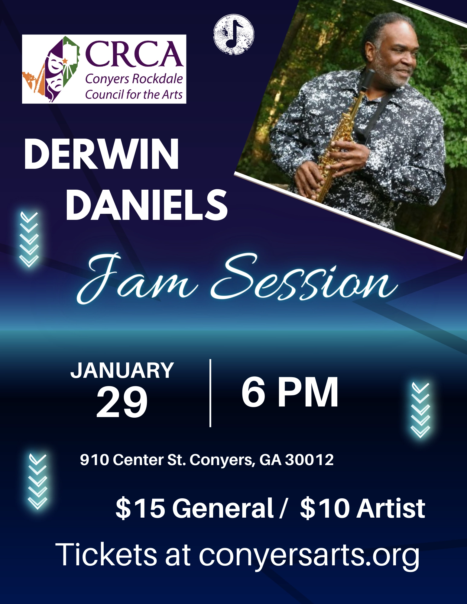 Derwin Daniels Jam Session January 29 Flyer
